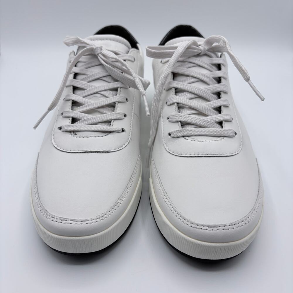Novella Men's White Leather Sneakers - Size 9 New New Premium Low Top Luxe